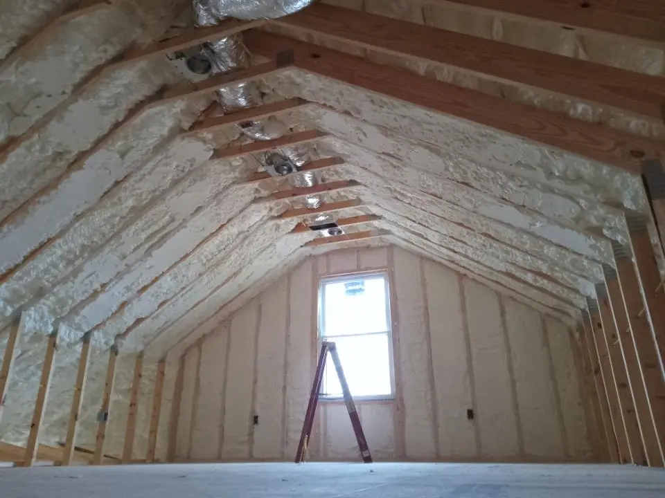 Spray foam roofing application for Crawl Space Insulation project in Spring